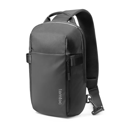 mutta ボディバッグ ブラック/ベージュ肩掛けたいぷ tomtoc 大容量ショルダーバッグ メンズ 14インチ MacBook Pro M5対応